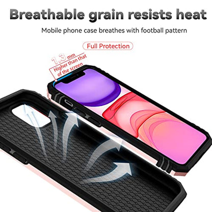 for iPhone 11 Pro Case with Camera Lens Cover HD Screen Protector, Dual Layer Military Grade Drop Protection Magnetic Ring Holder Kickstand Protective Phone Case for iPhone 11 Pro 5.8 inch (Rose Gold) - color: Rose Gold with camera cover Military-Grade 2n