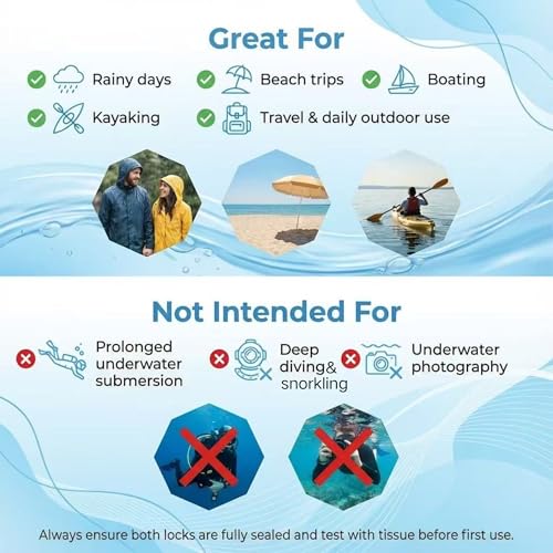2-Pack IPX8 Floating Waterproof Phone Pouch, Dry Bag with Lanyard, Fits up to 7.2”, Compatible with iPhone 16/15/14/13 Pro Max, Galaxy S25/S24 Ultra, Pixel for Snorkeling, Kayaking(Black-Black) - color: Black /Black
