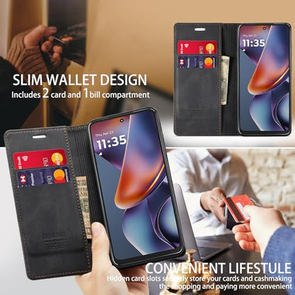 Moto G 5G 2025/5G 2026/Play 2026 Wallet Case with [RFID Blocking],Black | Card Holder, Kickstand, Magnetic, Soft Leather Flip Case Wallet for Moto G 5G 2025/Moto G 5G 2026/Play 2026 - color: Black, size: Moto G 5G 2025/2026 6.7"