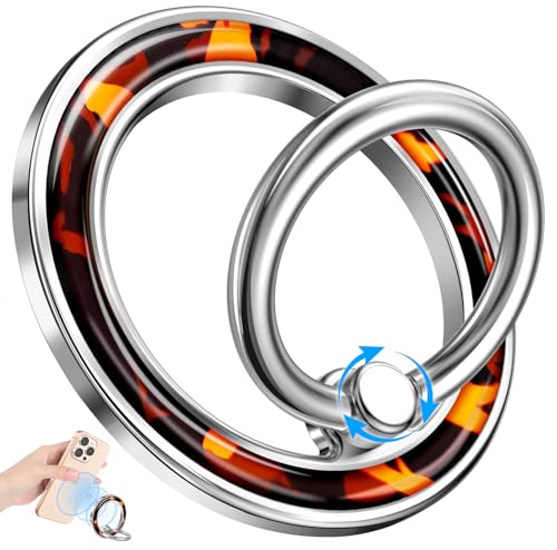 Magnetic Phone Ring Holder, Cute Cell Phone Grip, Tortoiseshell - color: Tortoiseshell