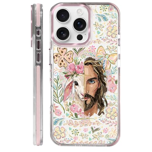 VisEnt Clear Case for iPhone 16 Pro, Magnetic Phone Case, Transparent Slim Cover, Military Grade Protection, Shockproof, Anti-Yellowing, Scratch Resistant, Christian Jesus Lamb - color: Christian Jesus Lamb, size: Iphone 16 Pro