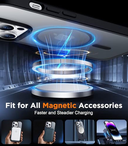 SPIDERCASE Magnetic for iPhone 14 Pro Max Case, Black - color: Black, size: Iphone 14 Pro Max 6.7''