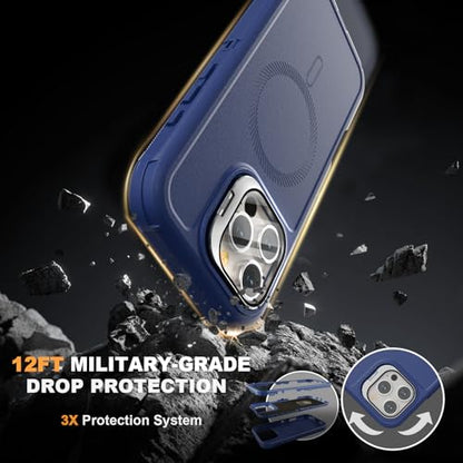 Follaroma for iPhone 16 Pro Case,Magnetic,Heavy Duty Case,6.3'',Navy - color: Navy, size: iPhone 16 Pro 6.3''