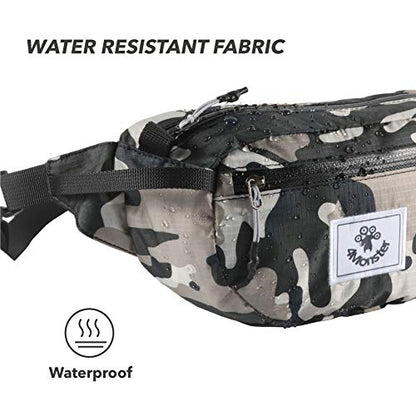 4Monster Hiking Waist Packs Portable,Water Resistant Fanny Bag with Adjustable Strap,Lightweight Crossbody Chest Bag Slim Bag - color: Army Green