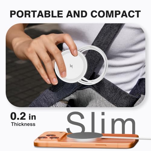 3 Pack Magnetic Wireless Charging Pad Fast Wireless Charger for Apple - color: White*3