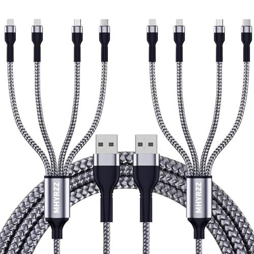 4 in 1 Multi Charging Cable Multi USB Fast Charging Nylon Cord (7.2Ft)