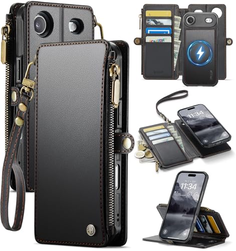 for iPhone 17 Air - Phone Case Wallet Magnetic Detachable, Black - color: Black, size: iPhone Air
