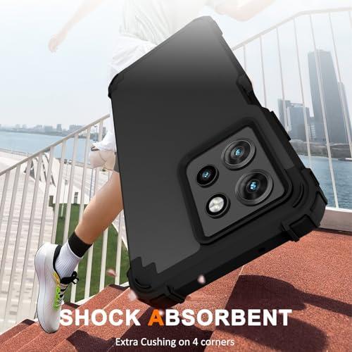Phone Case for Motorola Moto G Power 2025/Moto G Play 5G 2025 Hard Cover Shockproof Soft Silicone Bumper Hybrid Three Layer Heavy Duty Grip Rugged Protective Cell GPower GPlay XT2515-1 Black - color: Black