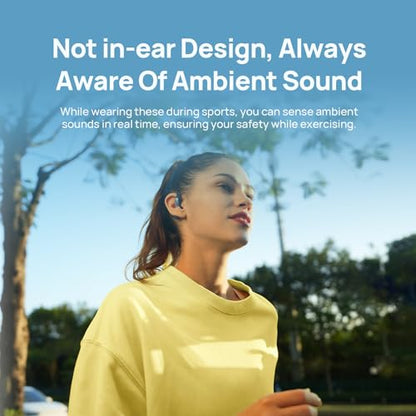 mibro OpenEar Pro Open Ear Earbuds with Mic, Lightweight Bluetooth, Black - color: Black