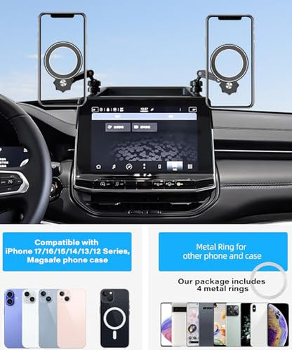 Car Phone Holder for 2022-2026 Jeep Compass 10.1-inch Screen Accessories - size: for 2022-2026 Jeep Compass(10.1 Inch+Storage Tray)