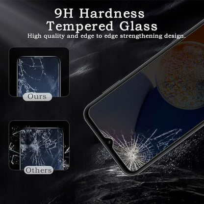 [2+2 Pack] Privacy Screen Protector for Samsung Galaxy A14 5G, Anti-Spy Shatterproof Tempered Glass with Camera Lens Tempered Glass 9H Hardness Bubble Free Anti-Glare Case Friendly