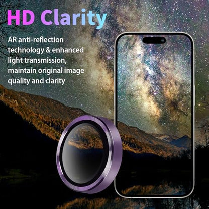 Camera Lens Protector for iPhone 14 Pro/14 Pro Max, Deep Purple - color: Deep Purple