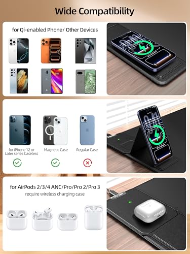Mouse Pad with Magnetic Wireless Charging & Adjustable Phone Stand, 31.5"x15.8" Extended Desk Mat, Waterproof Ultra-Smooth Keyboard Pad, Non-Slip Base, Black - color: Black-magnetic Stand-31.5"x15.8"-left