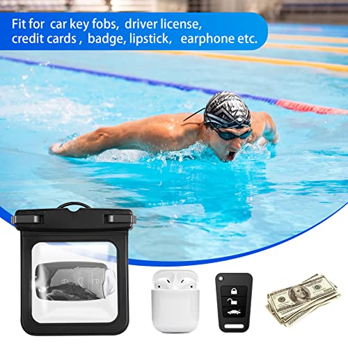 2 Pack Waterproof Car Key Fob Case, Small Waterproof Pouch Floating Keys Holder Pouch for Keys ID Credit Card Cash, Fob Holder for Swimming Submersible Kayaking Boating Snorkeling