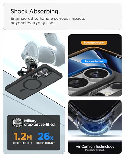 Spigen for Galaxy S26 Ultra Case, Ultra Hybrid MagFit [Anti-Yellowing] [Compatible with MagSafe] [Fast Wireless Charging] - Frost Black - color: Frost Black, size: Galaxy S26 Ultra