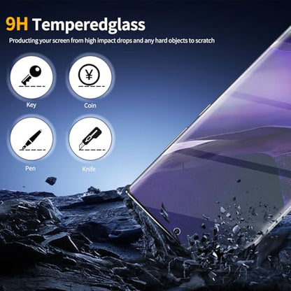 3 Pack Tempered Glass Screen Protector Applicable for Samsung Galaxy Note 20 Ultra 6.9 inch, Support Fingerprint ID Friendly Tempered Glass Screen Protective, HD Clear Scratch Resistant Suitable - color: note 20u