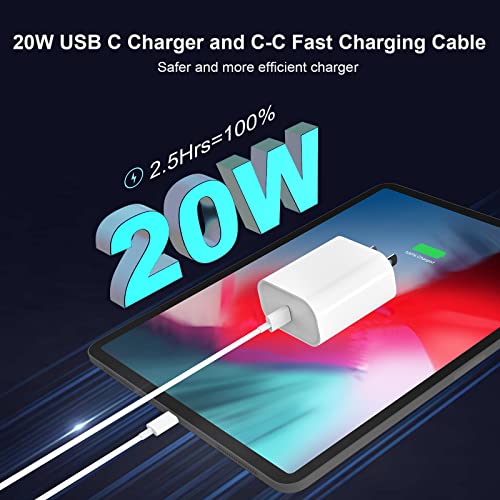 [Apple MFi Certified] iPad Charger Fast Charging 10FT, 20W USB C Charger