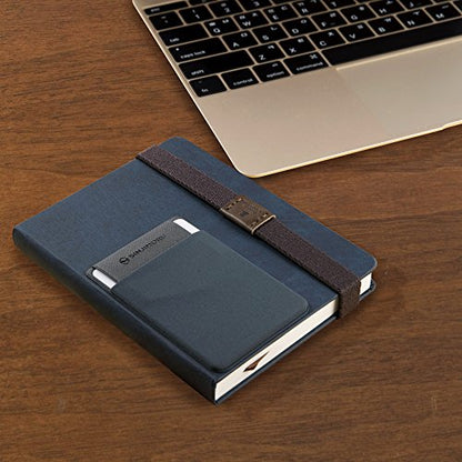 Sinjimoru Card Holder for Back of Phone, Stick on Phone Wallet, Black - color: Black