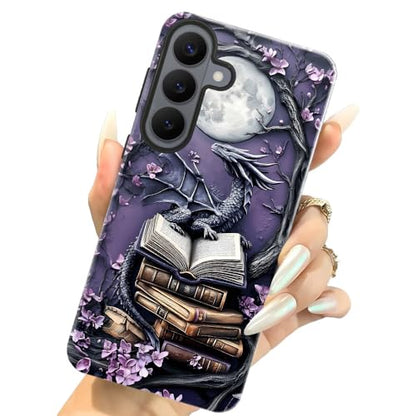 Case for Samsung Galaxy S26,Camera Protection Soft Glossy Phone Case - Purple Dragon Moon Book - color: Purple Dragon Moon Book, size: Samsung Galaxy S26