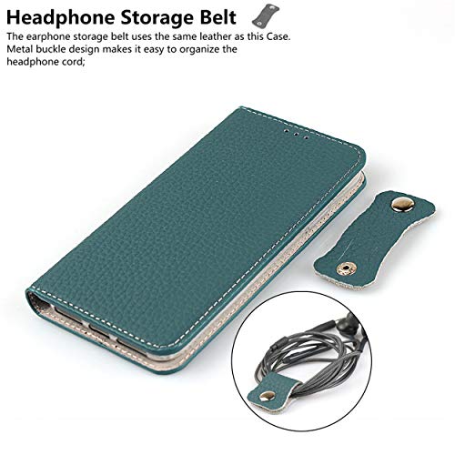 iCoverCase Compatible with iPhone 13 Wallet Case, RFID Blocking Genuine Leather Magnetic Case with Wrist Strap and Card Slots Kickstand Feature Flip Cover 6.1 Inch (Light Blue) - color: Light Blue, size: iPhone 13