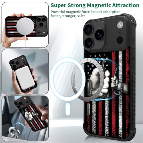 case for iPhone 17 Pro,Compatible with Magsafe,All-Round Protection Shockproof Anti-Scratches TPU Case Cover-Fishing American Flag - color: Fishing American flag, size: IPhone 17 Pro