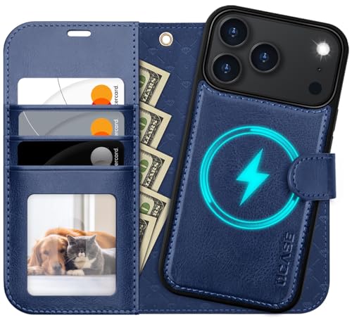 OCASE for iPhone 17 Pro Detachable Wallet Case with Card Holder, 2 in 1 PU Leather Flip Folio with RFID Blocking Stand Wrist Strap Shockproof Phone Cover 6.3 Inch 2025, Blue - color: Blue, size: iPhone 17 Pro