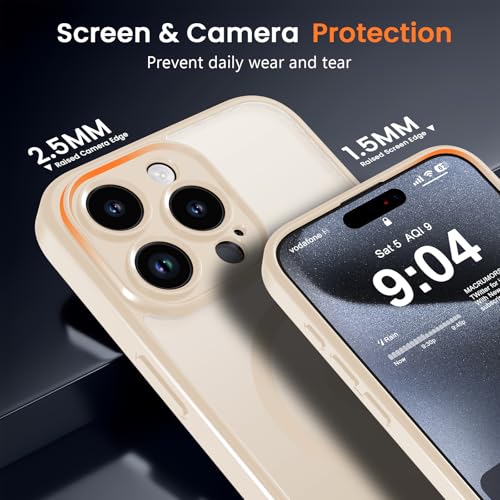 Magnetic Case for iPhone 13 Pro 6.1-Inch, [Compatible with Magsafe][Full Camera Protection] Ultra Slim Translucent Matte Shockproof Protection Phone Cover-Dusty Pink - color: Dusty Pink, size: iPhone 13 Pro
