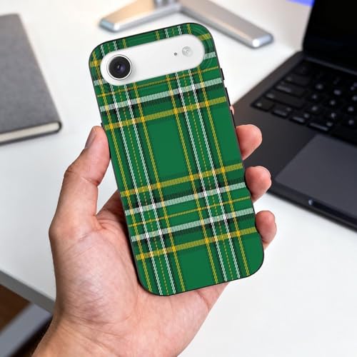 Irish National TartanAnti-Yellowing Soft TPU Phone Case for iPhone 17, Shockproof and Scratch-Resistant Case - color: black-style-66