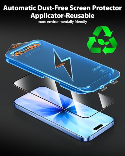 Mkeke for iPhone 17, iPhone 16 Pro Privacy Screen Protector 3 Pack - size: 6.30 Inch