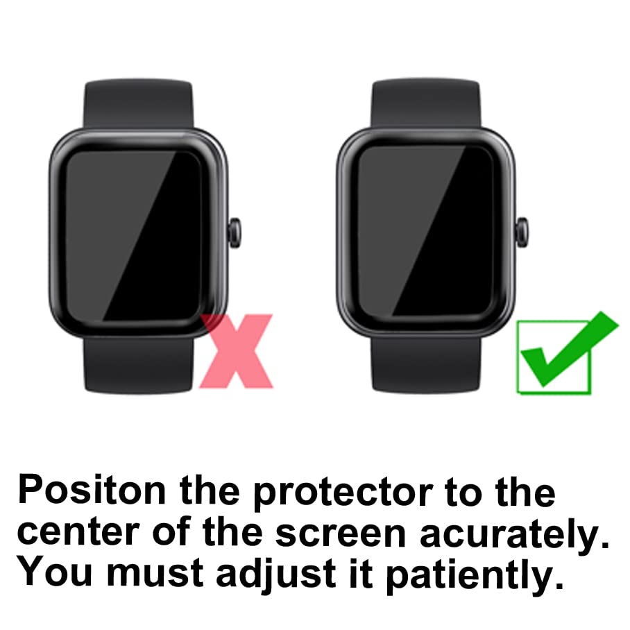 Compatible with GRV FC1 1.83” Smartwatch, 3D Screen Protectors, 3 Piece, Full Coverage, Anti-shatter, 3DFC1P72
