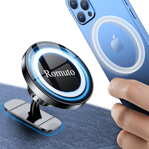 Romuto for MagSafe Car Mount Vent【Strong Magnets】 Magnetic Phone Holder for Car Phone Holder Magnetic Phone Mount Air Vent Clip Cell Phone Holders for Your Car Mount for iPhone 17 Pro Max 16 15 14 13