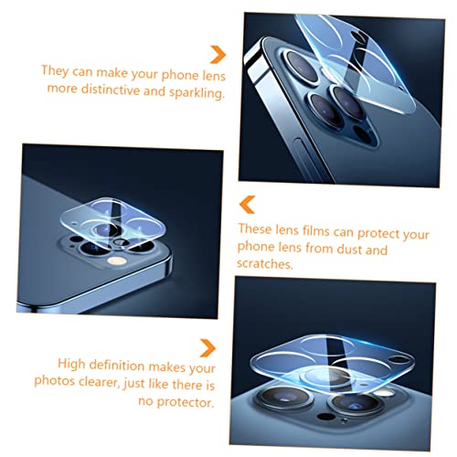 Mipcase 3pcs Pro Screen Protector Tempered Film Scratch-resistant Lens Covers Phone Camera Lens Cover High Light Transmittance Easy Install
