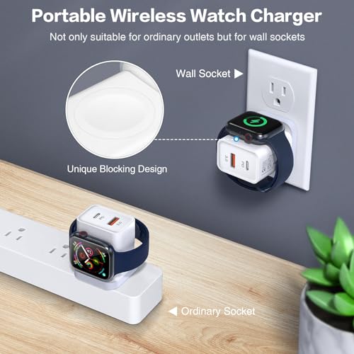 iSeekerKit for A-pple Watch Charger, 20W USB Fast Charging Block - color: 3-in-1 Charger