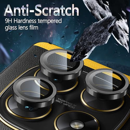 1 Pack Camera Lens Frame for Xiaomi Poco X7 5G/4G, 9H Glass Screen Protector Anti-Scratch, Tempered Glass Metal Individual Camera Cover Accessories for Xiaomi Poco X7 5G/4G,Black - size: for Xiaomi Poco X7 5G/4G