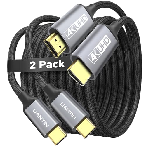 UANTIN USB C to HDMI Cable 6Ft for Home Office 4K High-Speed 2-Pack - size: 6FT, style: 2 Pack