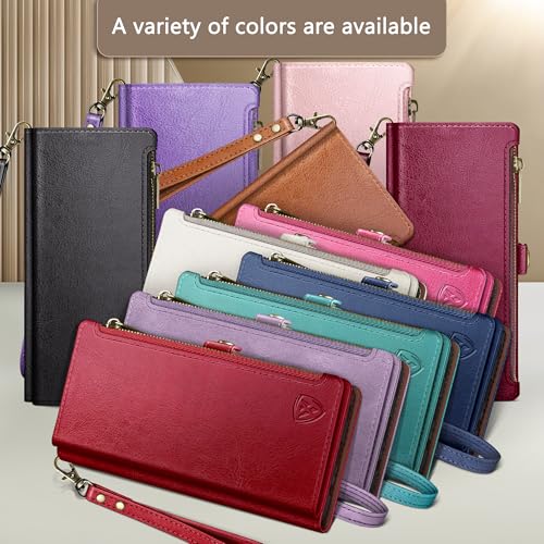 XcaseBar Compatible with ‌Samsung Galaxy S26 Ultra Wallet case with Zipper Credit Card Holder【RFID Blocking】,Flip Folio Book PU Phone case Shockproof Cover Women Men for S26 Ultra case Light Brown - color: Light Brown, size: Samsung Galaxy S26 Ultra