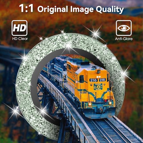 CloudValley for iPhone 15 Plus/iPhone 15 Camera Lens Protector Bling, Ultra-HD Tempered Glass Camera Cover [Case-Friendly] Metal Individual Lens Screen Protective Ring, Glitter Green - color: Glitter Green