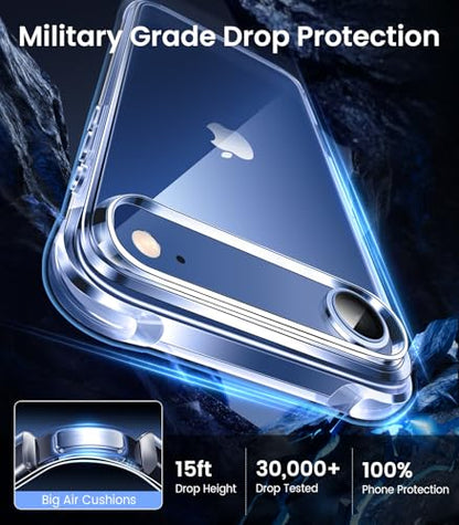 Mkeke for iPhone Air Case Clear, [Not Yellowing] [Military-Grade Drop Protection] Protective Clear for Apple iPhone 17 Air Case with Shockproof Bumper 2025 - size: for iPhone 17 air 6.5"