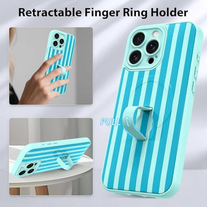 KANGHAR Compatible with iPhone 16 Pro Max Case Stripes -Blue - color: Blue-Stripes, size: iPhone 16 Pro Max