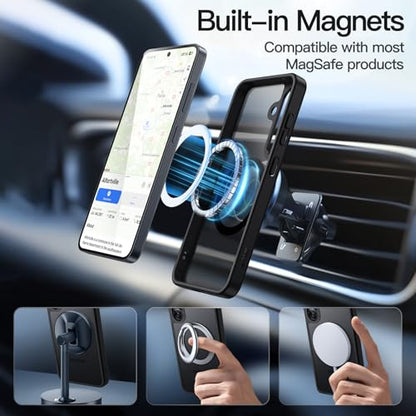 JETech Magnetic Case for Samsung Galaxy S25, Black - color: Black, size: Galaxy S25