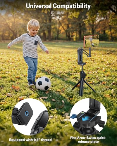 OMOTON TP02-Pro-CK Magnetic Phone Holder Kit with Fill Light & 2 Remotes - color: 8-1-Black CK