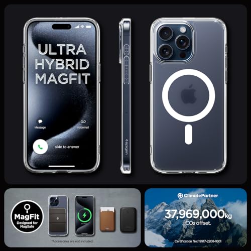Spigen for iPhone 15 Pro Case, Ultra Hybrid MagFit [Anti-Yellowing] [Compatible with Magsafe] - Frost White - color: Frost White, size: iPhone 15 Pro