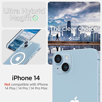 Spigen for iPhone 14 Case, Ultra Hybrid MagFit [Anti-Yellowing] [Compatible with Magsafe] - Clear - color: Clear, size: iPhone 14