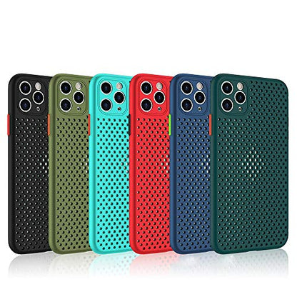 Heat Dissipation Phone Case, New Breathable Hollow Cellular Hole Heat Dissipation Case Full Back Camera Lens Protection Ultra Slim TPU Case Cover (Blue, Compatible with iPhone 7 Plus/8 Plus) - color: Blue, size: iPhone 7 Plus/8 Plus