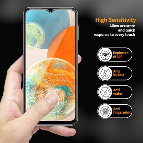 3 Pack for Samsung Galaxy A23 5G / A23 5G UW Tempered Glass Screen Protector, Scratch-Proof, Bubble-Free,HD Transparent, 9H Hardness,Bubble Free,Case Friendly - size: Galaxy A23 5G / A23 5G UW