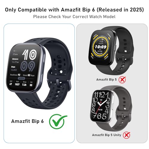 Case Compatible with Amazfit Bip 6 Smart Watch 46mm, 4-Pack Hard PC Cover with HD Tempered Glass Screen Protector Anti-scratch Ultra-thin Shell for Amazfit Bip 6 (Clear+Black+Ink Blue+Green) - color: Clear+Black+Ink Blue+Green