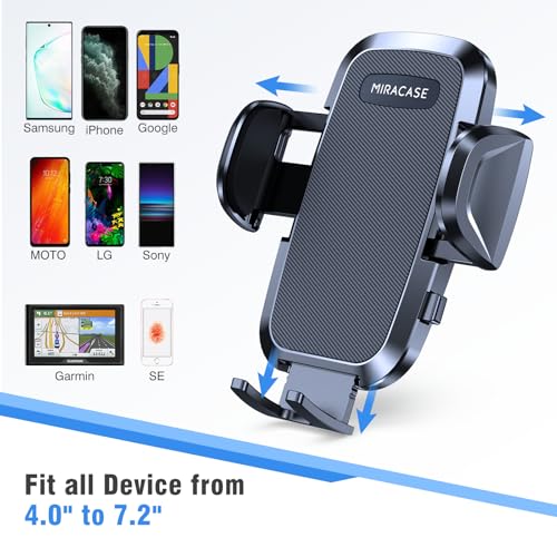 Miracase Cup Holder Phone Mount - Universal Gooseneck Adjustable Car Cell Phone Mount for iPhone, Samsung, Google and All 4.0-7.2 inches Smartphones - color: Graphite