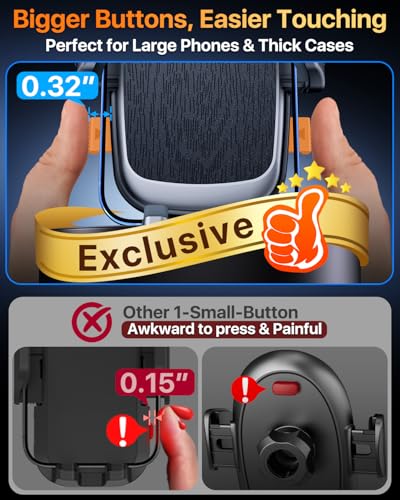 【2026 BEST & Military-Grade】360° Rotatable Suction Car Phone Holder Mount 【100+LBS Safest Strongest & Patent Certs】Dashboard Windshield Vent Truck Stand for iPhone 18 17 Pro Max Samsung, Matt Black - color: Matt Black