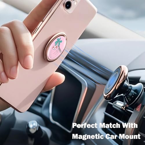 Cell Phone Ring Holder Stand, 360° Rotation Metal Kickstand, Compatible with iPhone 16 Pro Max/15/14/13/12, Galaxy S25/S24 Ultra - color: Cute Sloth Magnetic Kickstand Grip