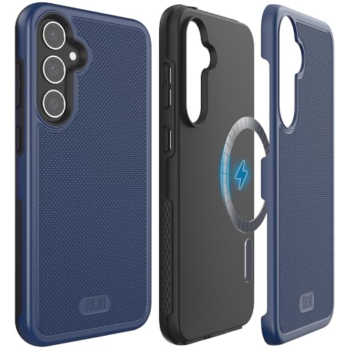 TUDIA MergeGrip Magsafe Compatible Phone Case for Samsung Galaxy S23 FE 2023 - Dual Layer, Shockproof, Military Grade, Non-Slip, Heavy Duty Protective Phone Case with Wireless Charging - Indigo Blue - color: Indigo Blue, size: Magnetic Galaxy S23 FE